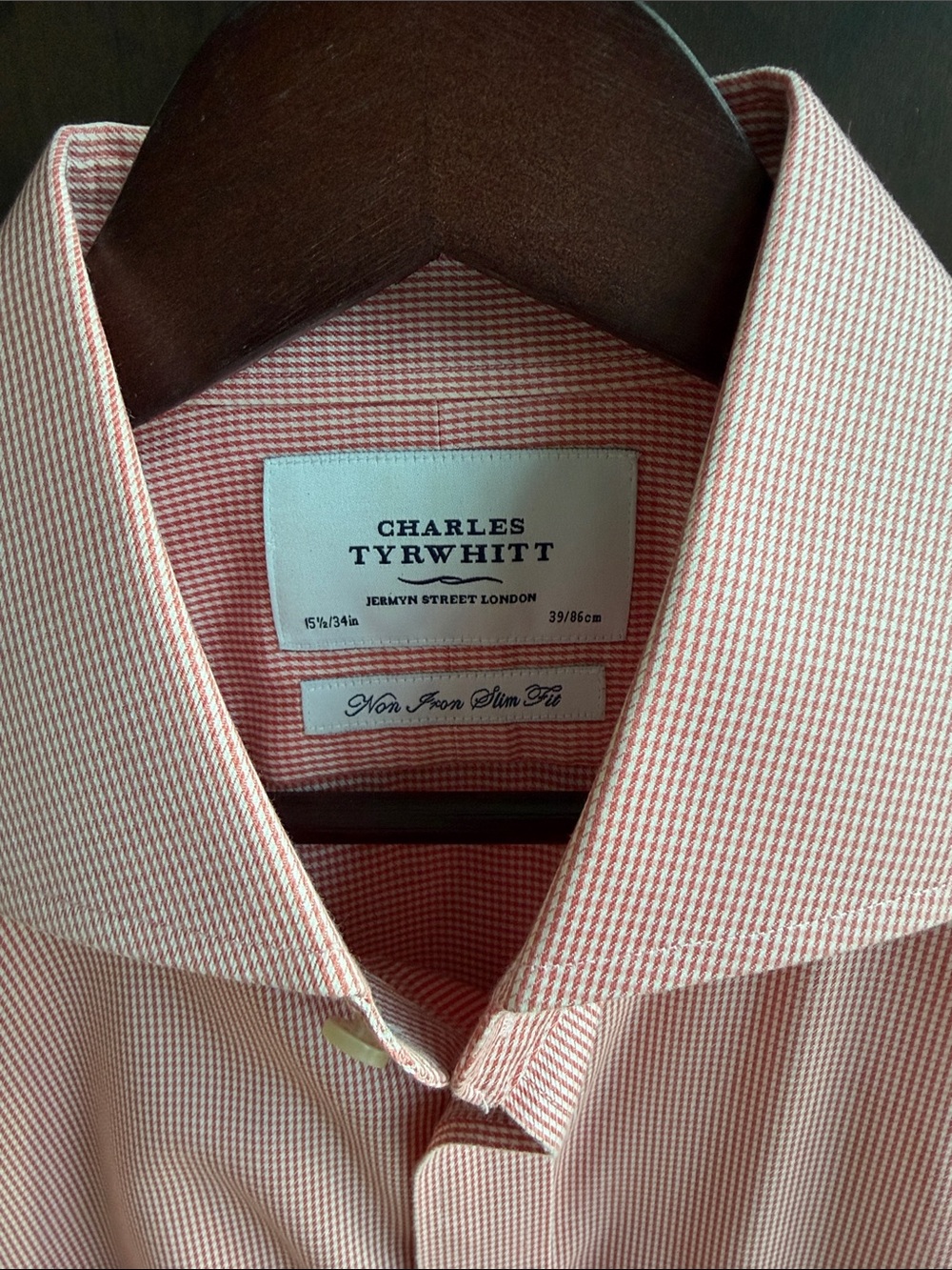 Charles Tyrwhitt Men's Pink Check Dress Shirt